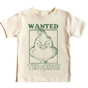 NEW SAVED BY GRACE CO. kids grinch tee in natural